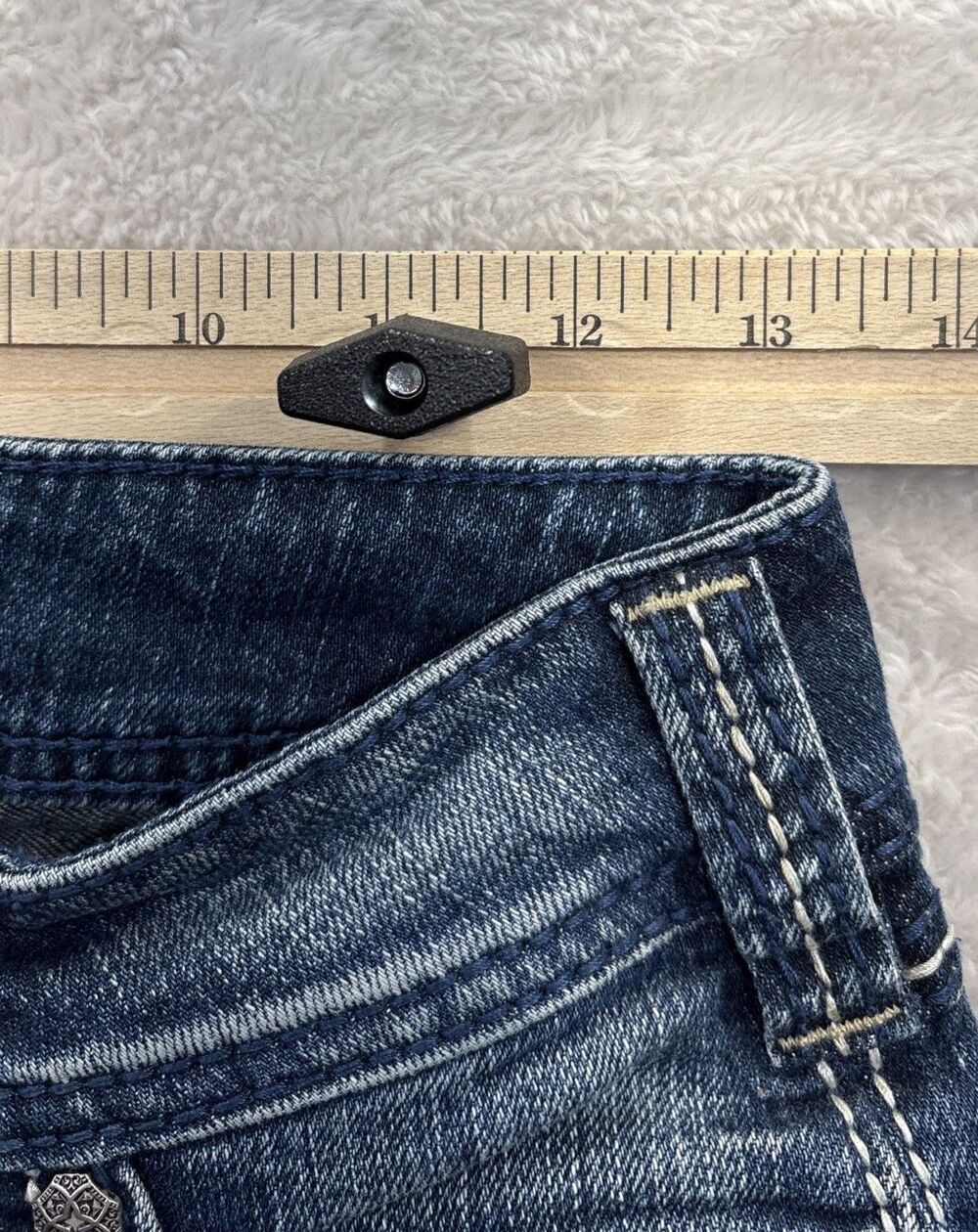 Silver Suki Surplus Low Rise Bootcut Jeans Womens 25x30 Blue Outline Stitch - Picture 9 of 14
